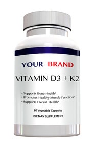 Vitamin D3 + K2, 60 Capsules
